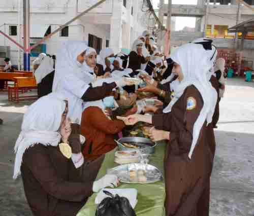 اقامة طبق خيري في ثانوية أبان للبنات لصالح الطالبات الأشد فقراً
