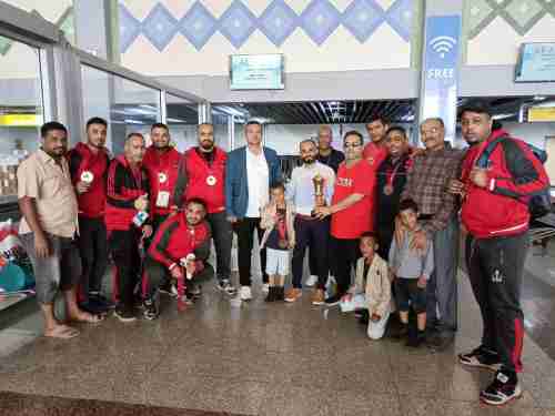 التلال يستقبل لاعبيه الأبطال المشاركين في بعثة المنتخب لرفع الأثقال في بطولة غرب آسيا