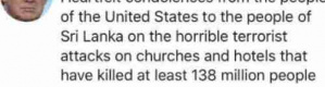 هجمات سريلانكا.. ترامب يرتكب "خطأ كارثيا" جديدا