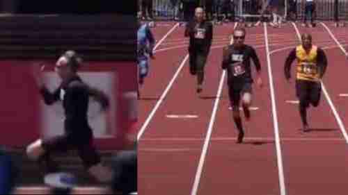 بالفيديو.. سبعيني يقطع سباق 100 متر في 13 ثانية فقط