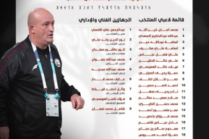 اعلان قائمة اليمن استعدادا لمواجهة لبنان في الملحق الآسيوي 