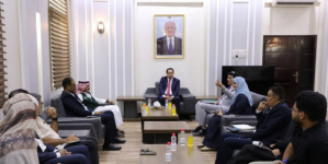 البكري يناقش مع البرنامج السعودي سير أعمال التعشيب في ملاعب "الروضة والميناء والجزيرة"