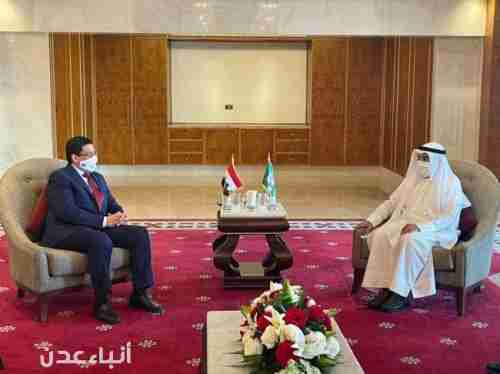 بن مبارك والحجرف يبحثان التعاون بين اليمن ودول مجلس التعاون الخليجي