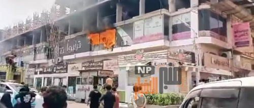 حريق يلتهم سوق تجاري بعدن 