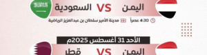 منتخب شباب اليمن يفتتح مشاركته في بطولة كأس الخليج الأولى تحت 20 عامًا بمواجهة السعودية