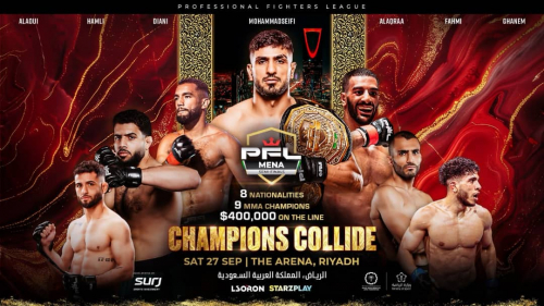 (PFL) تعلن عن نزالات نصف النهائي في بطولة الشرق الأوسط وشمال أفريقيا بالرياض