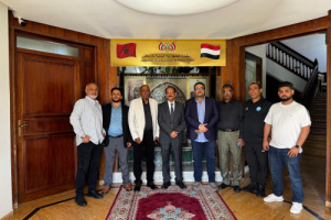 السفير الأصبحي يستقبل رئيس الاتحاد العربي للرياضات المائية خالد الخليفي