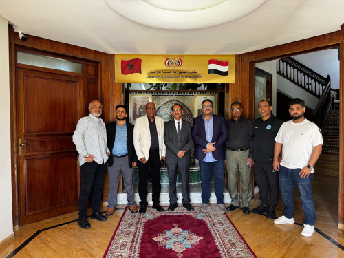 السفير الأصبحي يستقبل رئيس الاتحاد العربي للرياضات المائية خالد الخليفي