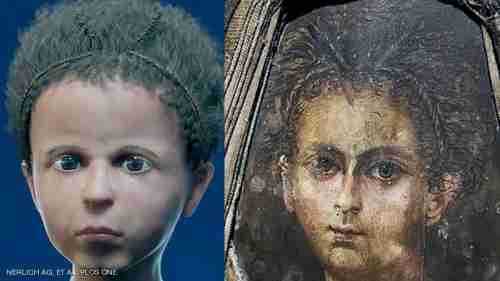 العلماء ينجحون بإعادة بناء وجه مومياء طفل مصري بدقة