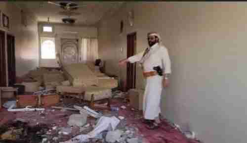بالفيديو: شاهد اين ظهر العرادة بعد تدمير الصاروخ الحوثي لمنزله وماذا قال ؟!