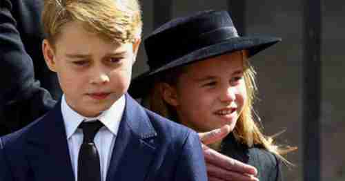 الأميرة شارلوت والأمير جورج: دموع وهمسات تخطف الأنظار في جنازة الملكة