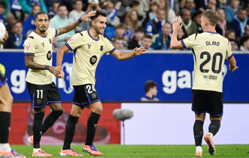 برشلونة يعاقب أوفييدو بثلاثية