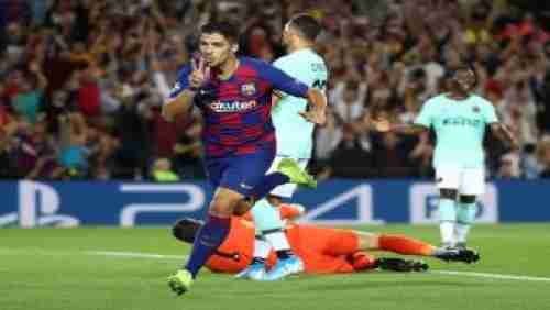 لويس سواريز ينقذ برشلونة بفوز قاتل في الكامب ناو ضد انتر ميلان