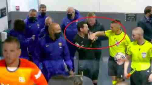 شاهد.. كيف فسر الحكم لميسي طرده لمدافع برشلونة لينغليه! (صورة)