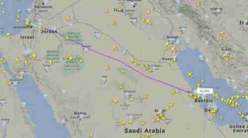 طائرة اسرائيلية تعبر الأجواء السعودية إلى المنامة ووزير الخارجية البحريني بعلق ”أهلا وسهلا”