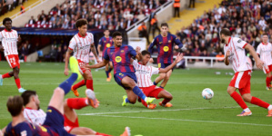 بالقاتل.. أراوخو ينقذ برشلونة من عقبة جيرونا