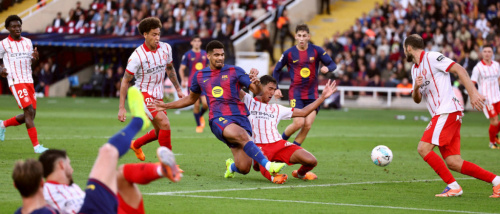 بالقاتل.. أراوخو ينقذ برشلونة من عقبة جيرونا