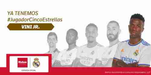 فينيسيوس لاعب شهر أكتوبر فى ريال مدريد