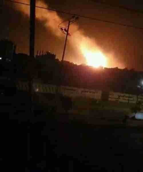  انفجارات مخازن أسلحة الحوثيين بعد تعرضها لغارات جوية في صنعاء