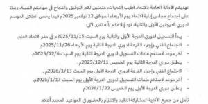 انطلاق مسابقات الدرجتين الأولى والثانية لموسم 2025/2026