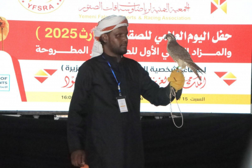 مزاد الصقور الوطني الأول بالمكلا يحقق مبيعات قياسية تتجاوز 7.8 مليون ريال