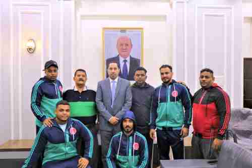 وزير الشباب والرياضة نايف البكري يودّع بعثة منتخب رفع الأثقال المشاركة في بطولة غرب أسيا بقطر