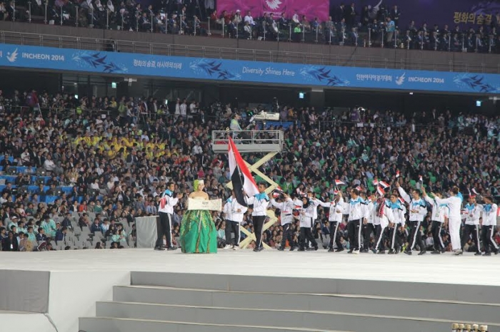 رئيسة كوريا الجنوبية غيون هاي بارك تفتتح اولمبياد اسيا 2014