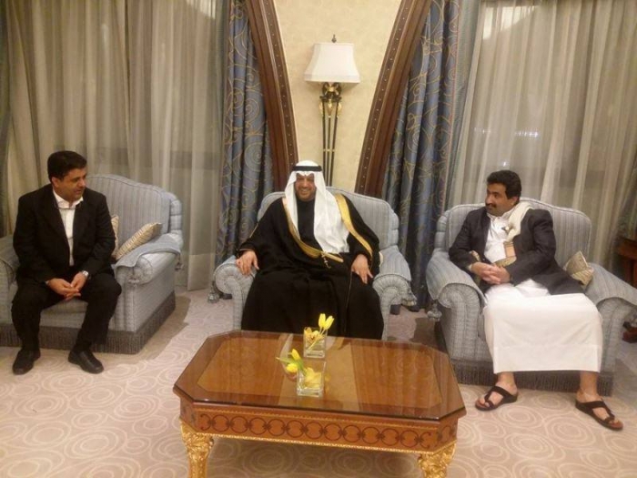 استقبل العيسي والشريف: امير سعود يبدي اعجابه بالمنتخب اليمني والجماهير اليمنية