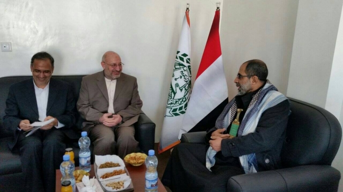 السفير الايراني(نيك تام ) في مقر حزب الخق اليمني