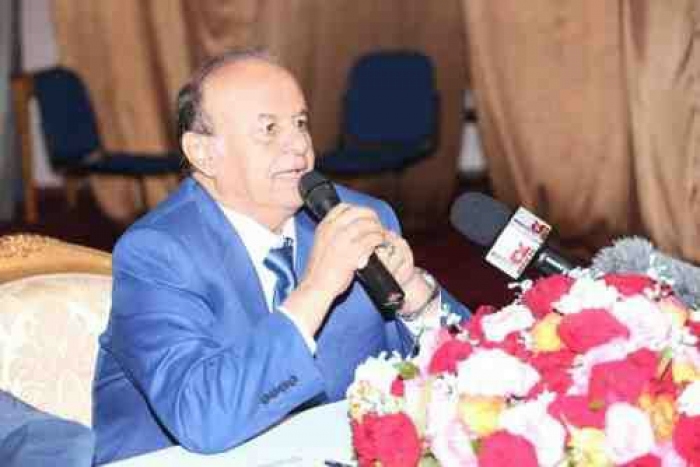 هادي يتهم بن حبتور بمحاولة اغتياله عند هروبه من عدن