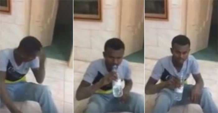 بالفيديو الهيئة بالسعودية تقبض على صانع خمور وتطلب منه شربه.. شاهد ردة فعله!