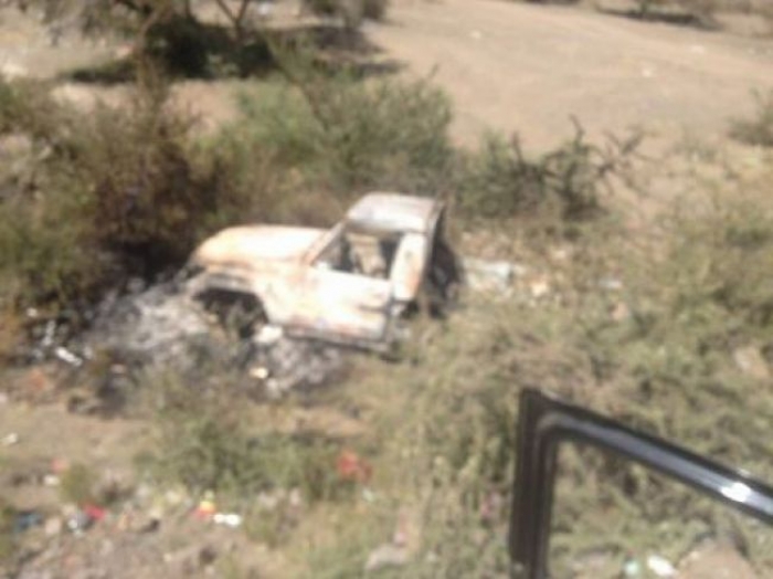 صور حصرية لطقم القياديان الحوثيان " ابو حيدر" وابو صادق" اللذان قتلا في كمين للمقاومة بالحقب دمت