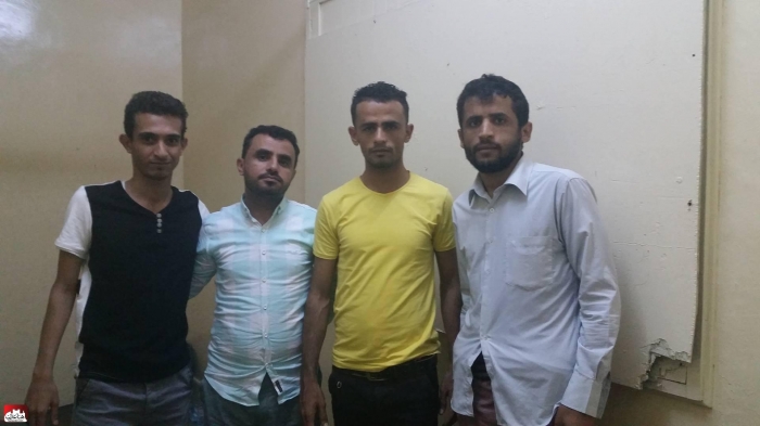 الآن: صورة حصرية للزملاء الصحفيين المعتقلين في عدن