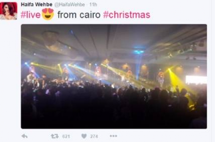 بالفيديو: مشاجرة تجبر هيفاء وهبي على الانسحاب من حفلها بالقاهرة