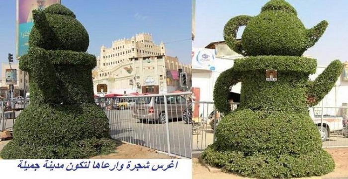 تدشين حملة تشجير ورصف وتنظيف الشارع الرئيسي بحي السحيل