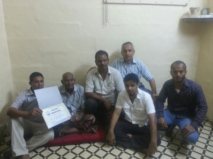 نادي الروضة  العدني يكرم اسر شهدائه اللاعبين ( المقاومين) الذين سقطوا في ذوباب