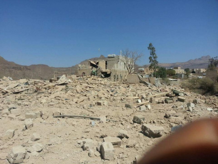 الحوثيون يفجرون منزلين بمدينة دمت بمحافظة الضالع