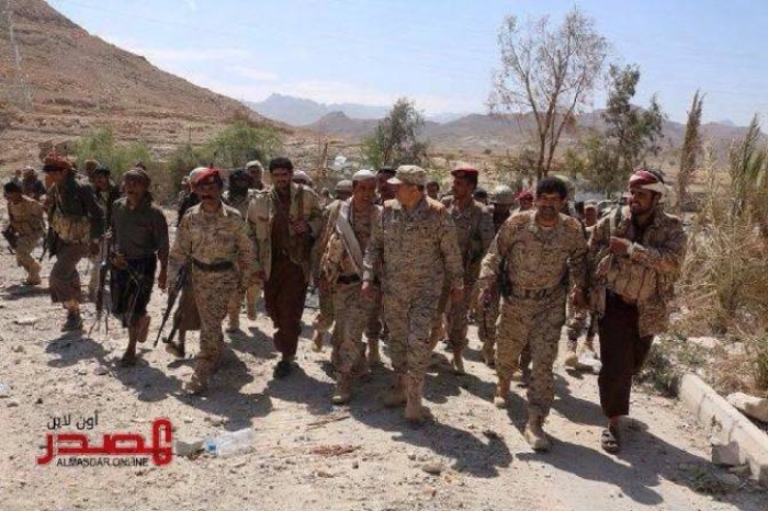 المقدشي يزور فرضة نهم بعد السيطرة عليها والمقاومة والجيش يواصلان التقدم نحو العاصمة صنعاء