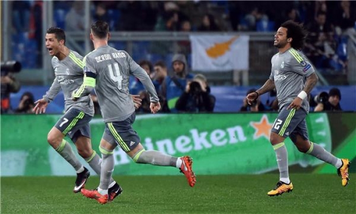 ريال مدريد يتغلب بصعوبة على روما في ثمن نهائي دوري الأبطال