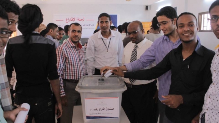 عرس انتخابي ديمقراطي في 16 كلية تابعة لجامعة حضرموت في ثلاث محافظات بالجمهورية اليمنية