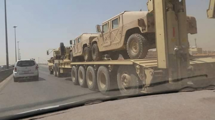 بالصورة.. قوة عسكرية سعودية جديدة تصل اليمن عبر منفذ الوديعة