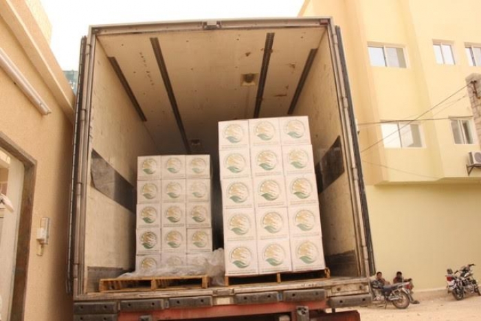إتلاف الخير  بحضرموت يتسلم 8 آلاف سلة غذائية من مركز الملك سلمان للإغاثة الانسانية لمديريات تريم وشبام والسوم