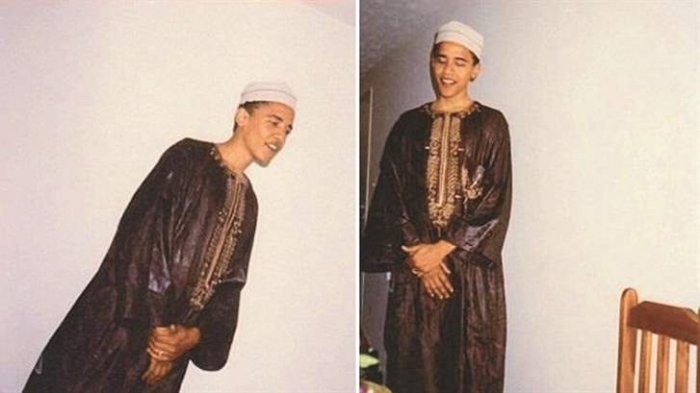 بعد ان كان مسلما بالسر .. اوباما يظهر باللباس الاسلامي وتوقعات بان يشهر اسلامه بعد خروجه من البيت الابيض