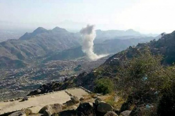 طيران التحالف يشن 15 غارة على مواقع المليشيات شمال شرق مدينة تعز