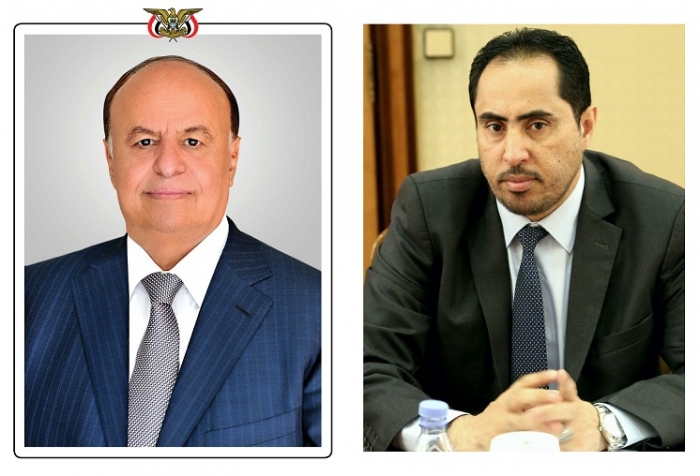 الوزير نايف البكري يهنئ الرئيس هادي بعيد الاضحى والانتصارات العسكرية على الانقلابيين