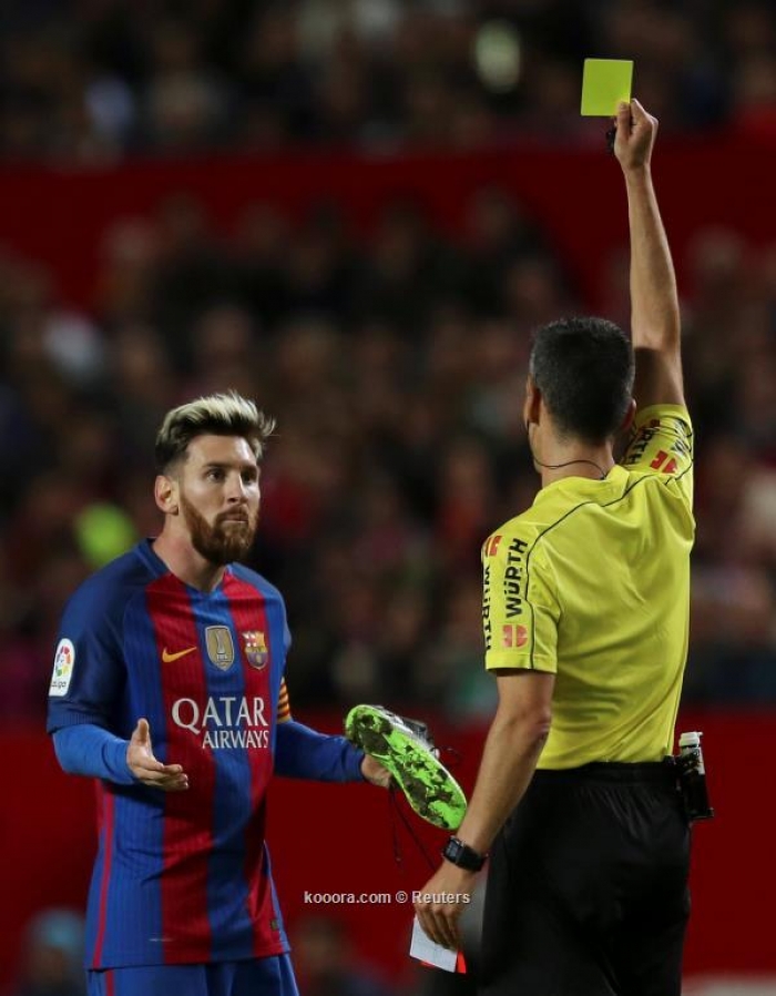 برشلونة يستأنف على بطاقة ميسي أمام إشبيلية
