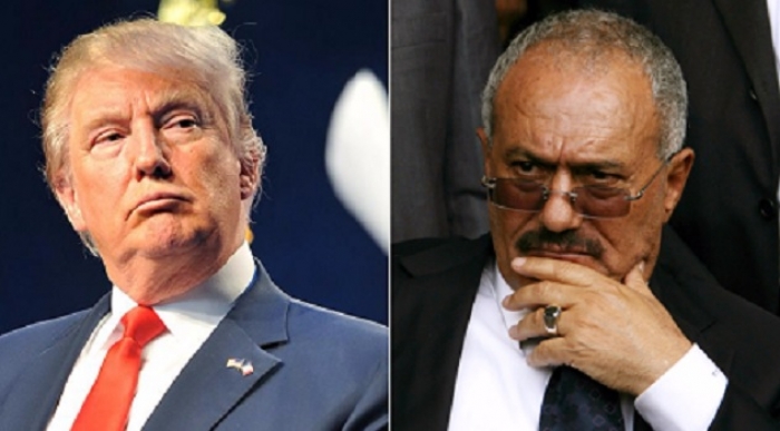«المخلوع صالح» يستنجد بـ «ترامب» لوقف عمليات التحالف العربي في اليمن
