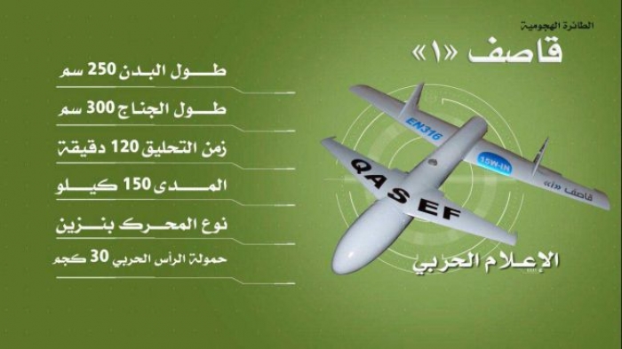 طائرات الحوثيين مطابقة لطائرات داعش والمُصنع واحد.. صحيفة بريطانية تكشف تفاصيل سرية عن الطائرات الإيرانية بدون طيار في اليمن ..تفاصيل