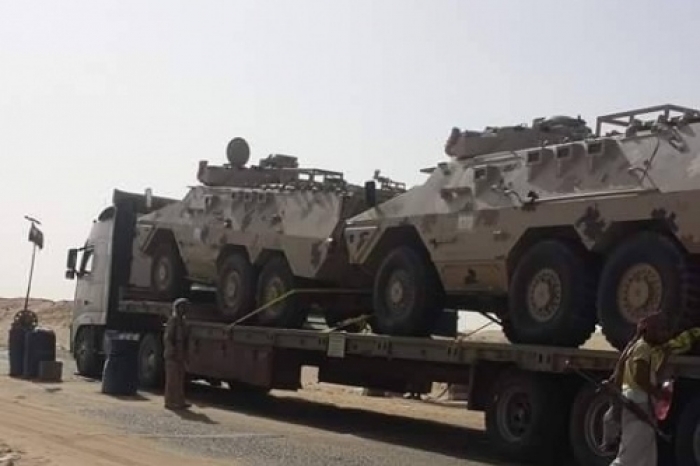 بالصورة : التحالف العربي يزج بعتاد عسكري ضخم استعدادا لفتح البوابة الشرقية للعاصمة صنعاء