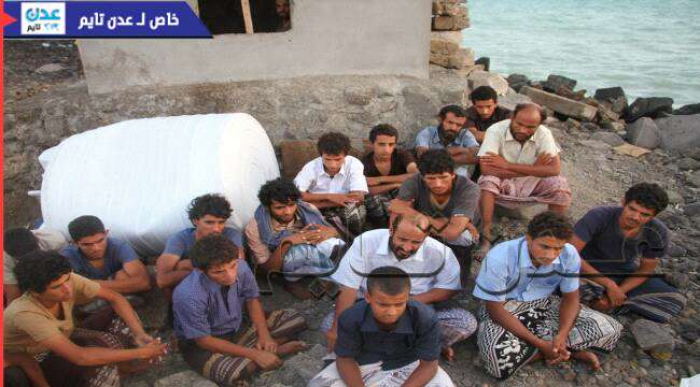 أسر عشرات الحوثيين معظمهم اطفال في محيط معسكر خالد بالمخا _ صورة